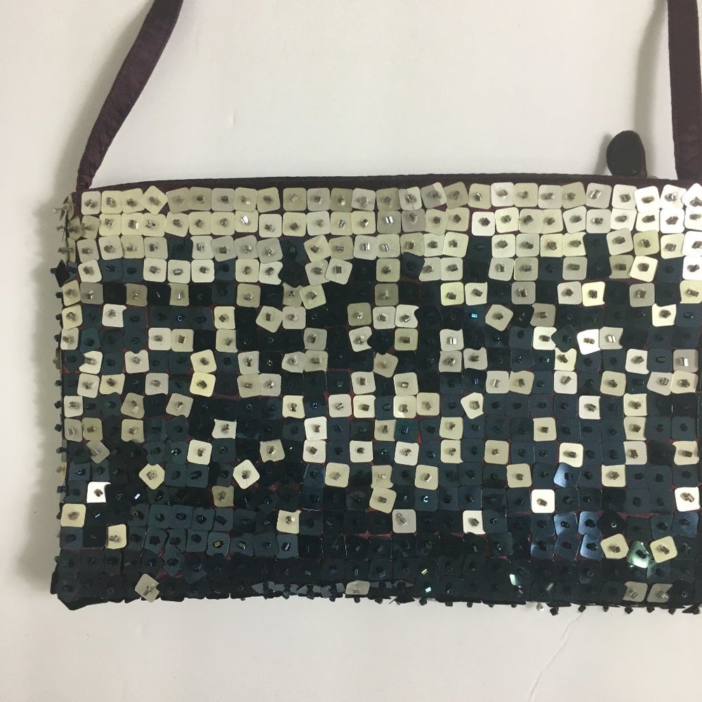 Blue & Purple Sequin Handbag - Picture 2 of 4